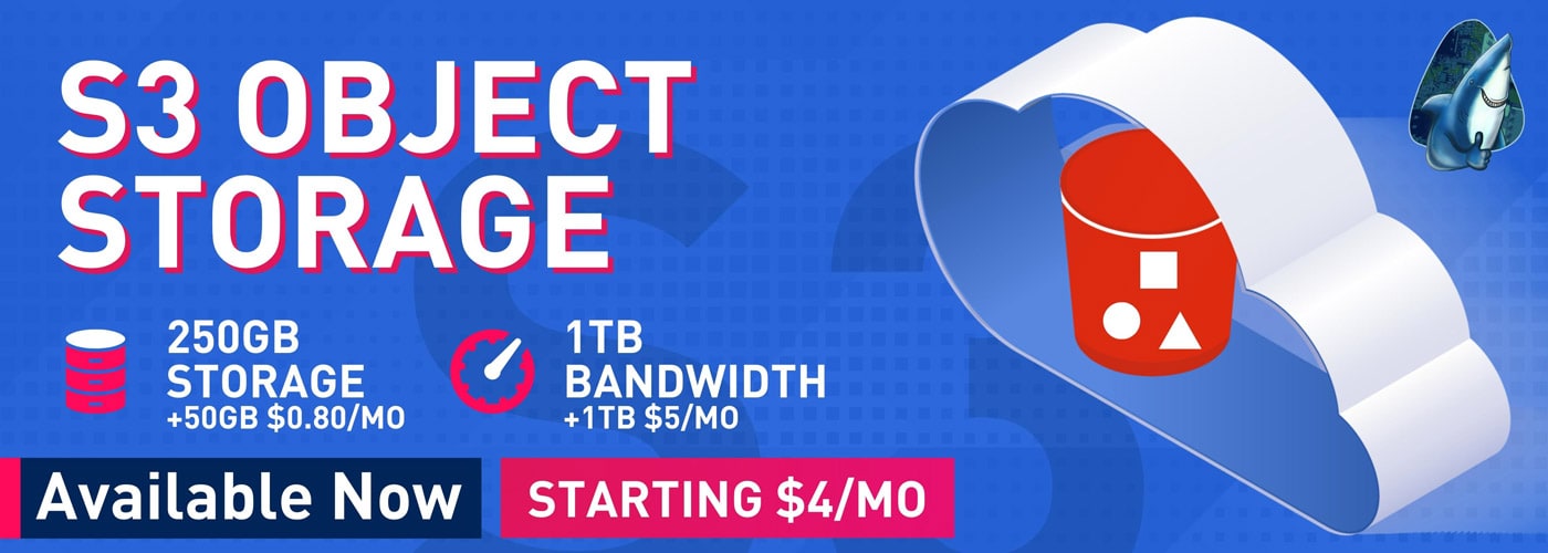 S3 Object Storage Now Available At Sharktech